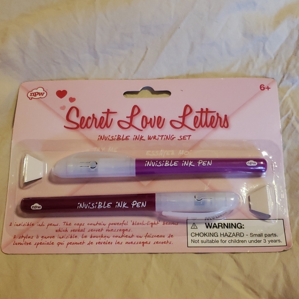 Invisible ink pens